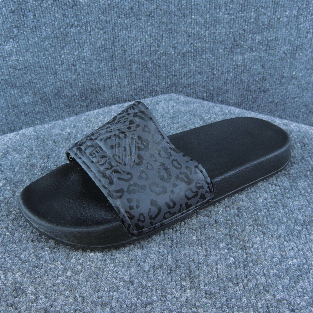 RBX Women Slide Sandal Shoes Black Synthetic Size 9 Medium‎